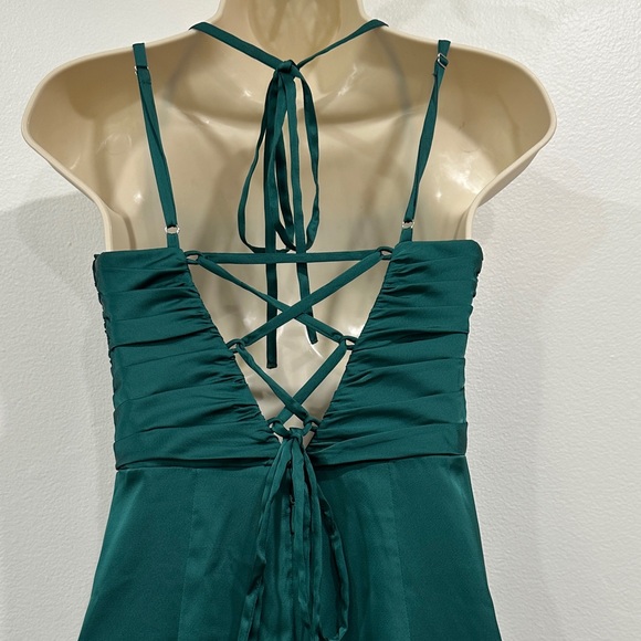 Azazie Teal Maxi Dress - Picture 12 of 16